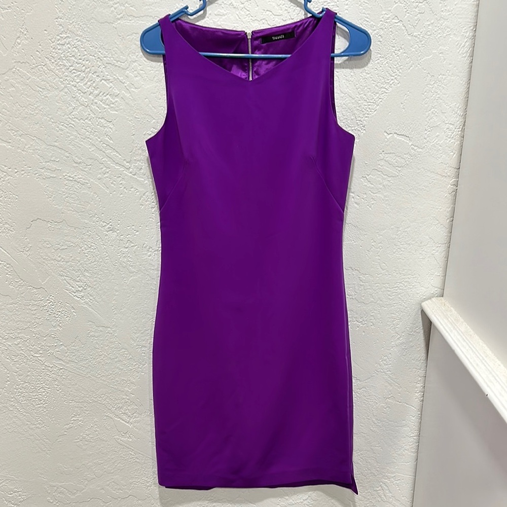 Tahari Purple Sleeveless Dress